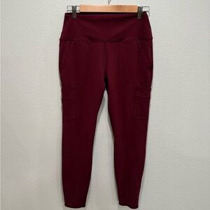 Spyder Magenta Capri Active Leggings with Side Pockets Size L